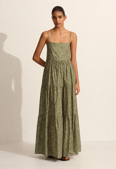 Tiered Low Back Sundress - Jasmine (Olive) - Matteau