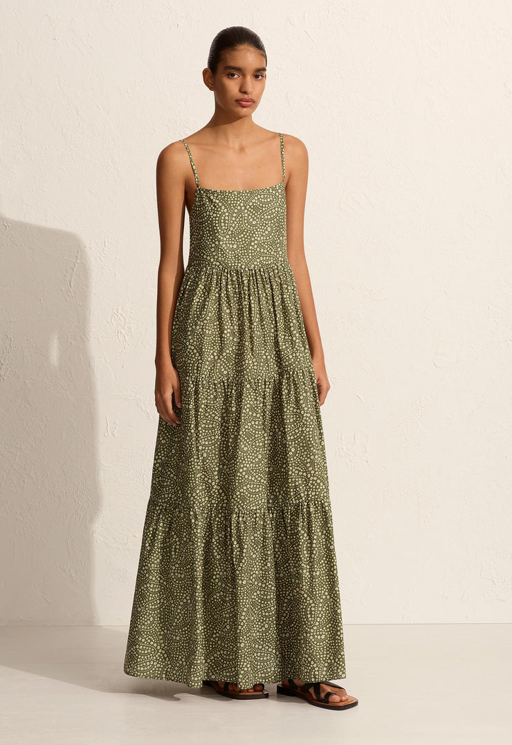 Tiered Low Back Sundress - Jasmine (Olive) - Matteau
