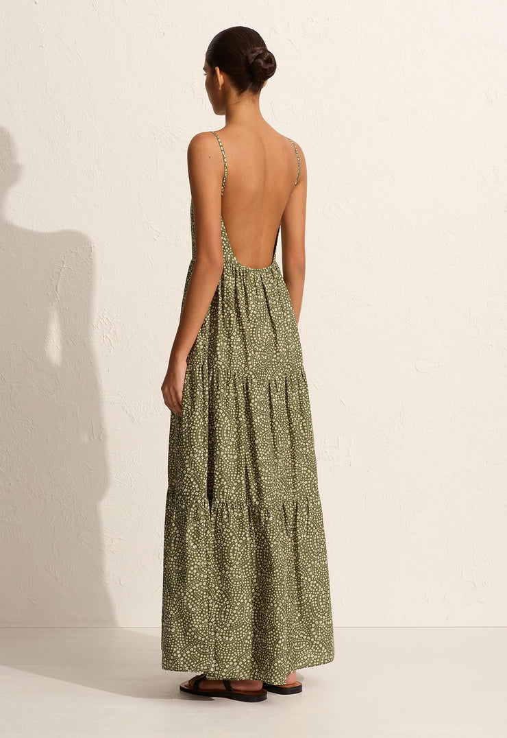 Tiered Low Back Sundress - Jasmine (Olive) - Matteau