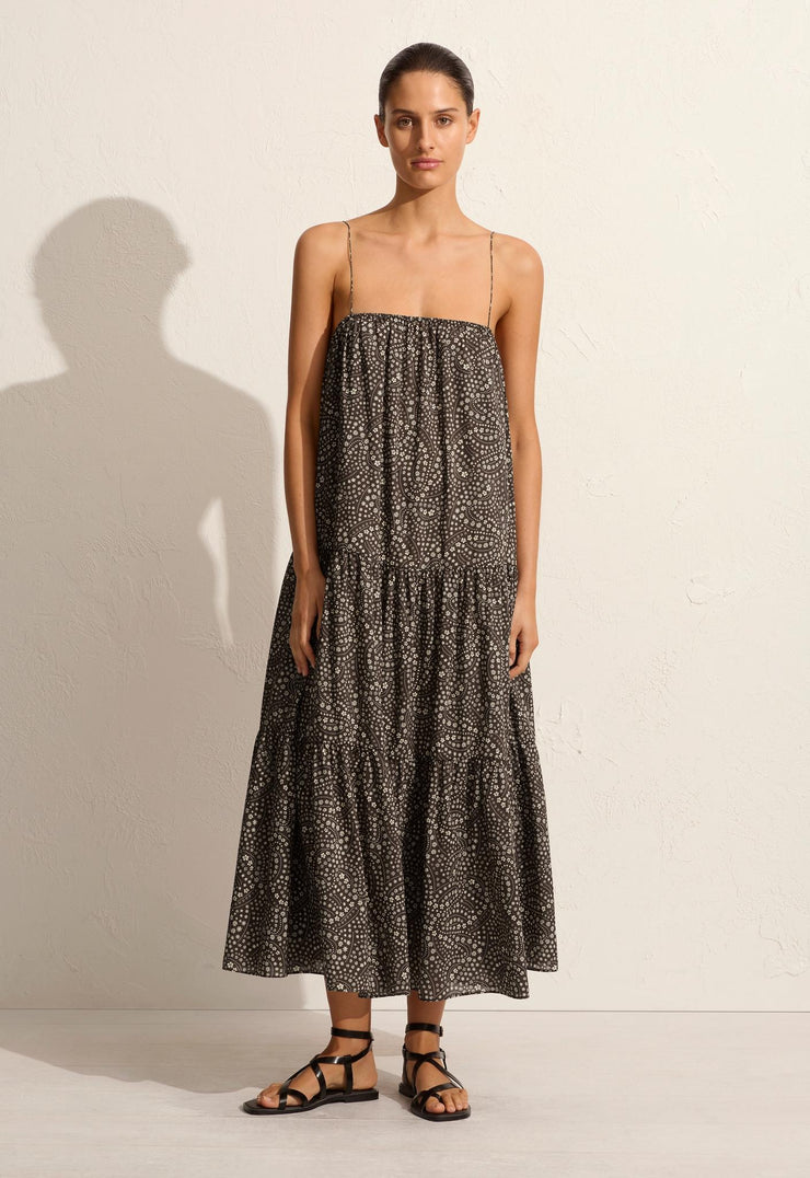 Voluminous Tiered Sundress - Jasmine (Cocoa) - Matteau