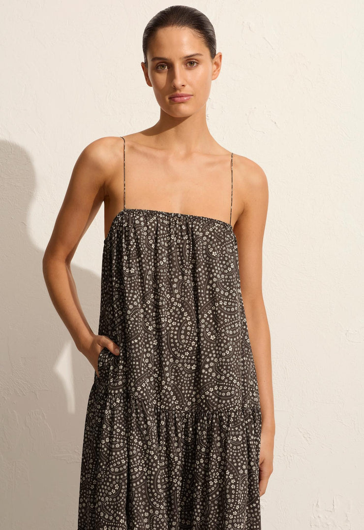 Voluminous Tiered Sundress - Jasmine (Cocoa) - Matteau