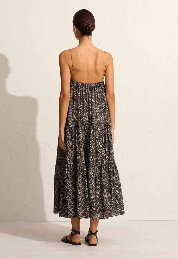 Voluminous Tiered Sundress - Jasmine (Cocoa) - Matteau