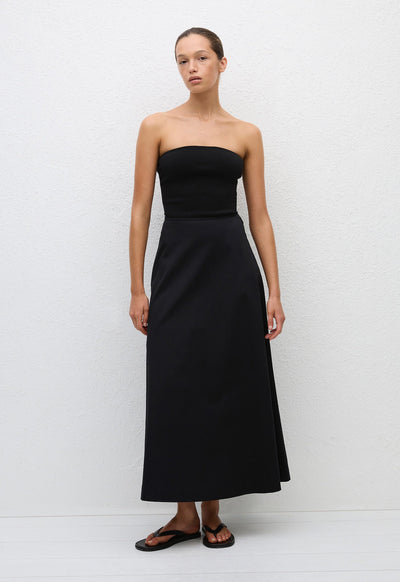 A-Line Skirt - Black - Matteau