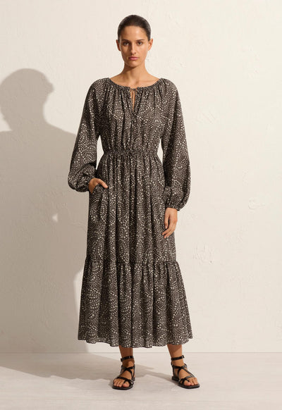 Voluminous Crew Dress - Jasmine (Cocoa) - Matteau