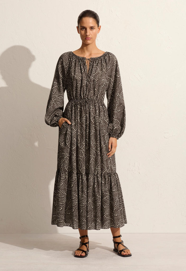 Voluminous Crew Dress - Jasmine (Cocoa) - Matteau