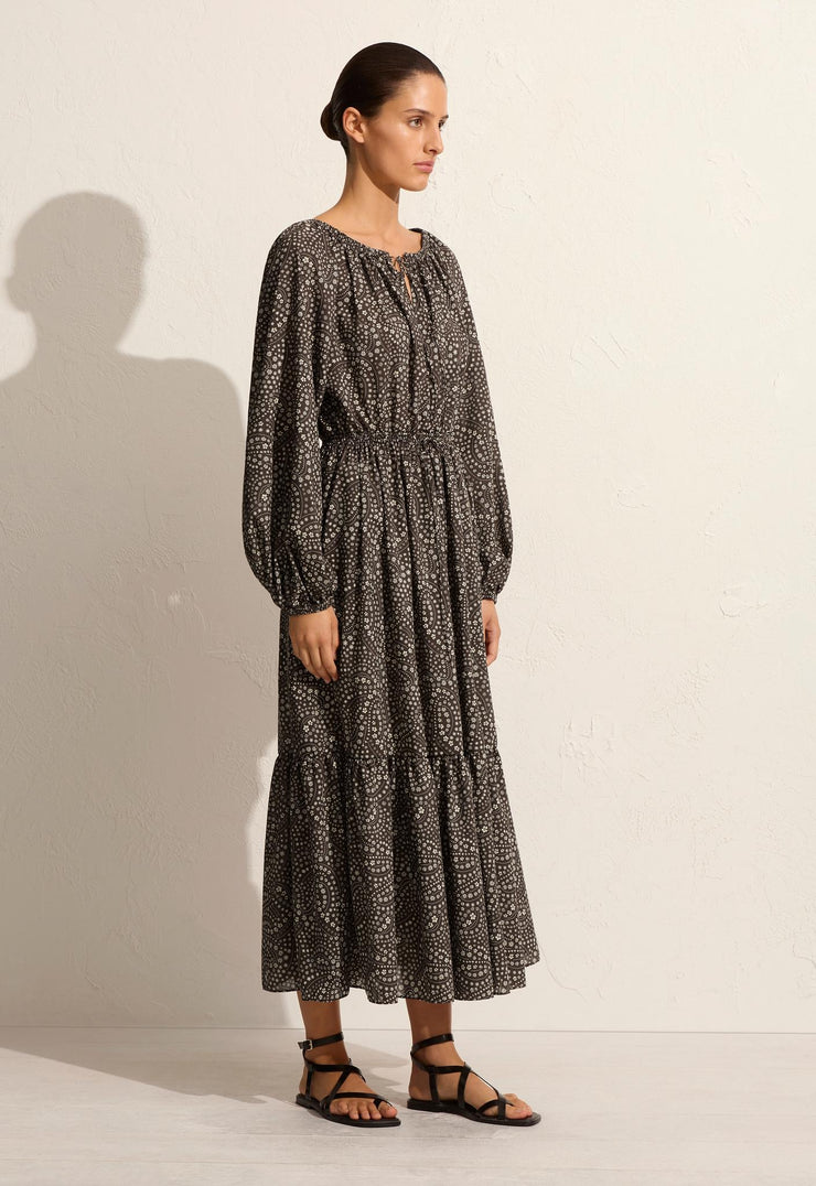 Voluminous Crew Dress - Jasmine (Cocoa) - Matteau