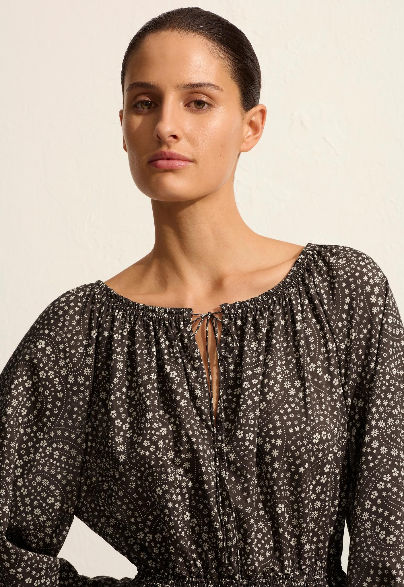Voluminous Crew Dress - Jasmine (Cocoa) - Matteau