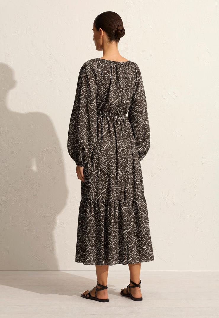 Voluminous Crew Dress - Jasmine (Cocoa) - Matteau