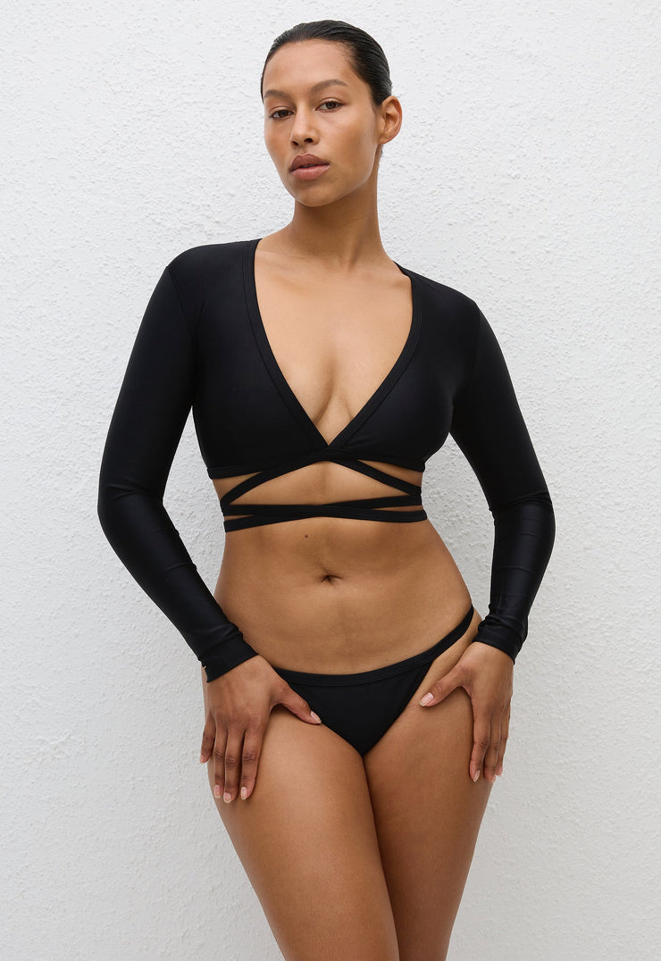 Wrap Sun Top - Black - Matteau