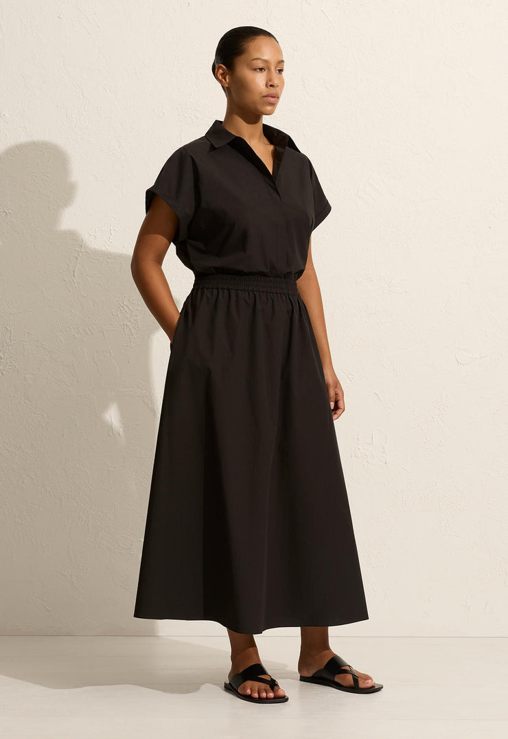 Relaxed Everyday Skirt - Black - Matteau