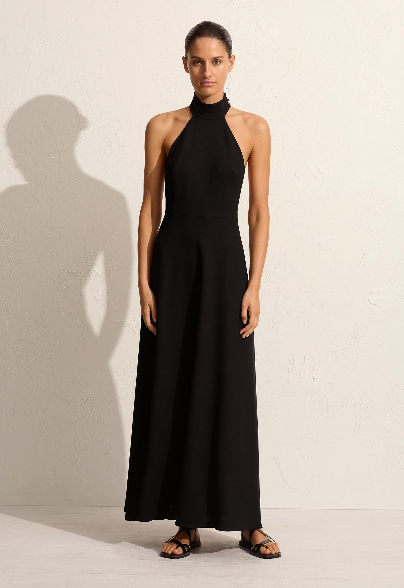 T-Back Midi Dress - Black - Matteau
