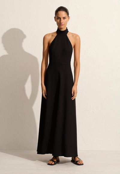 T-Back Midi Dress - Black - Matteau