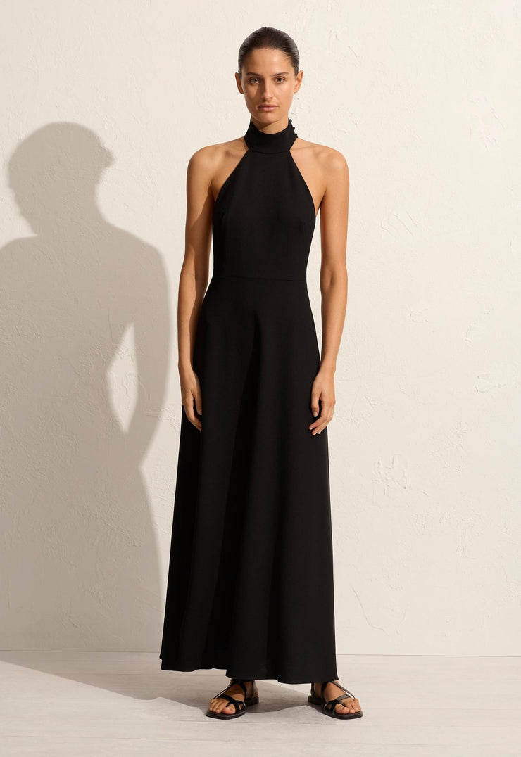 T-Back Midi Dress - Black - Matteau