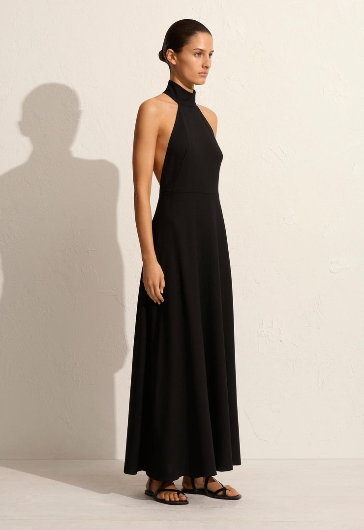 T-Back Midi Dress - Black - Matteau