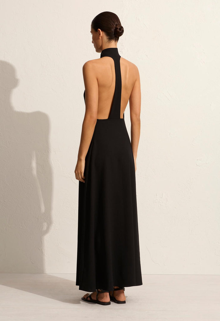 T-Back Midi Dress - Black - Matteau