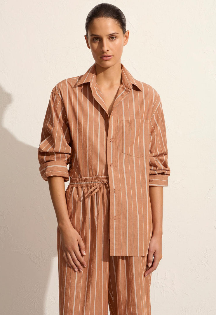 Relaxed Stripe Shirt - Desert Stripe - Matteau