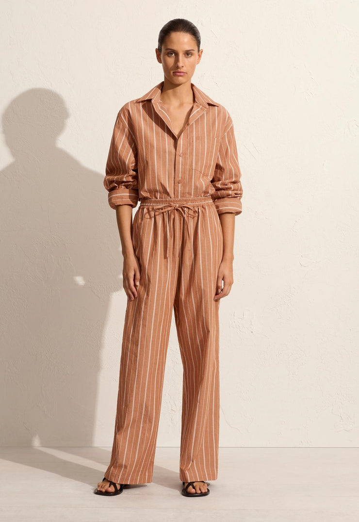 Relaxed Stripe Pant - Desert Stripe - Matteau