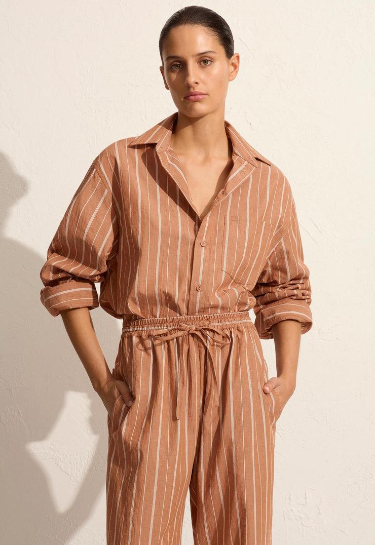 Relaxed Stripe Pant - Desert Stripe - Matteau