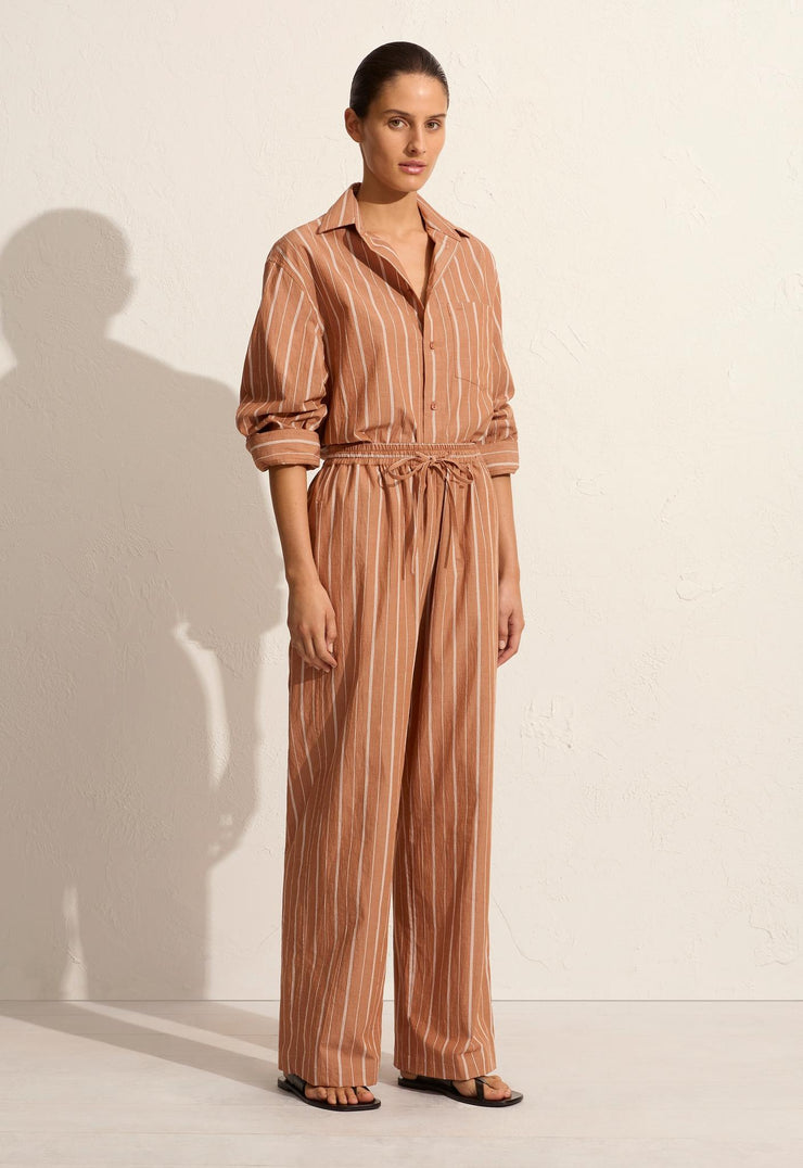 Relaxed Stripe Pant - Desert Stripe - Matteau