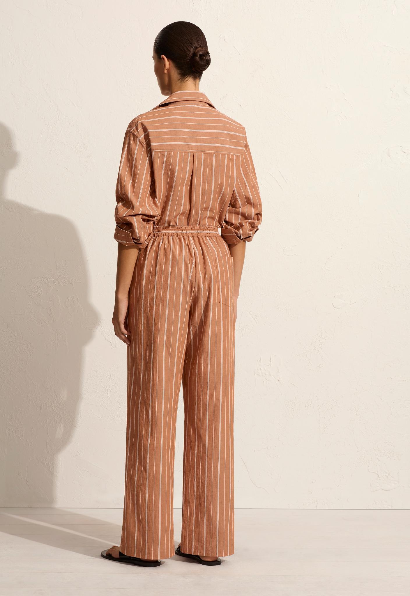 Relaxed Stripe Pant - Desert Stripe - Matteau
