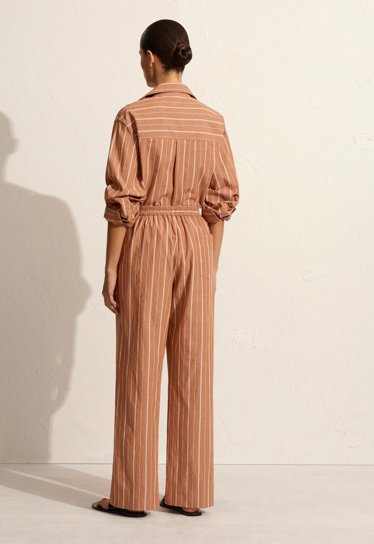 Relaxed Stripe Pant - Desert Stripe - Matteau