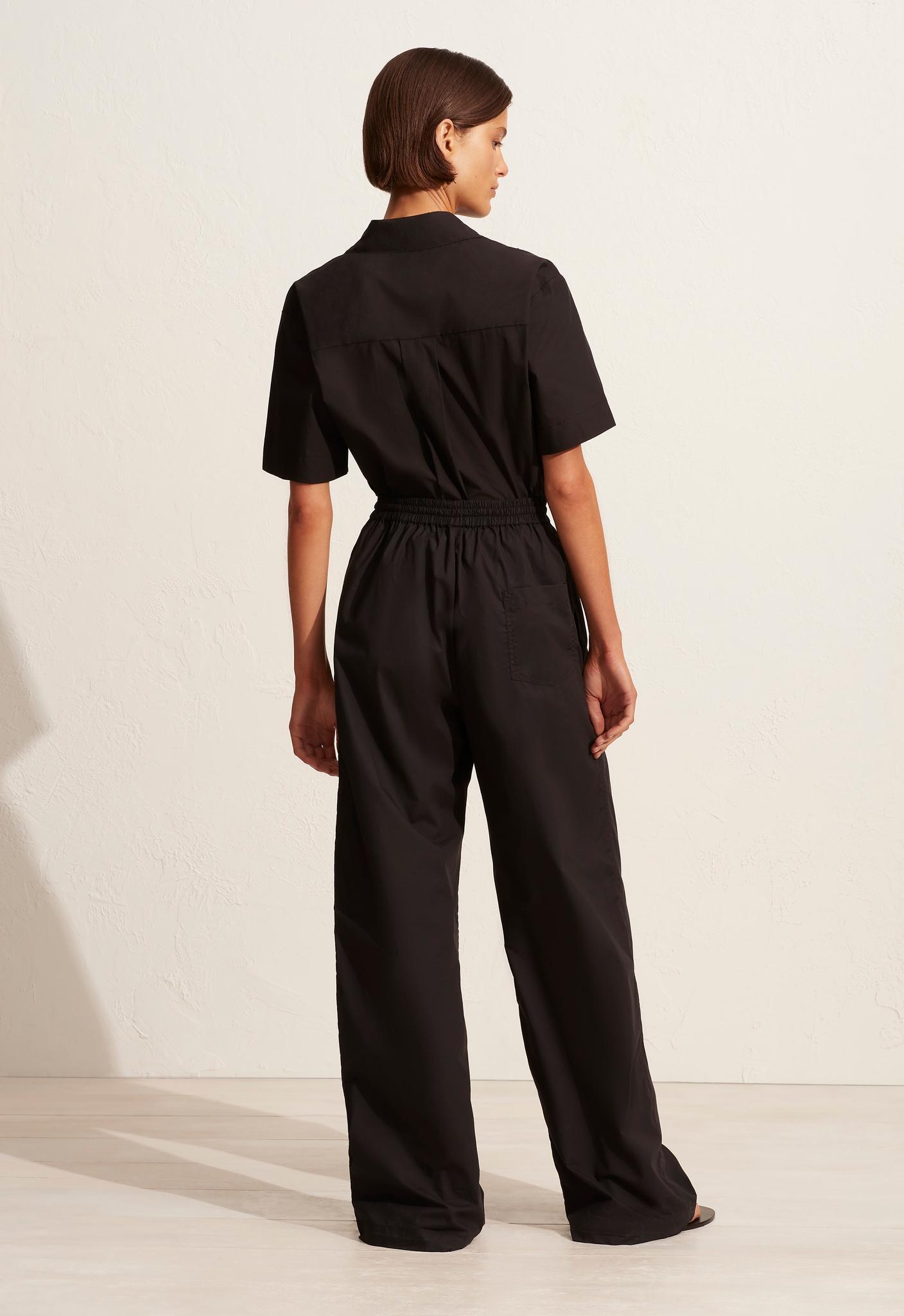 Relaxed Short Sleeve Shirt - Black - Matteau