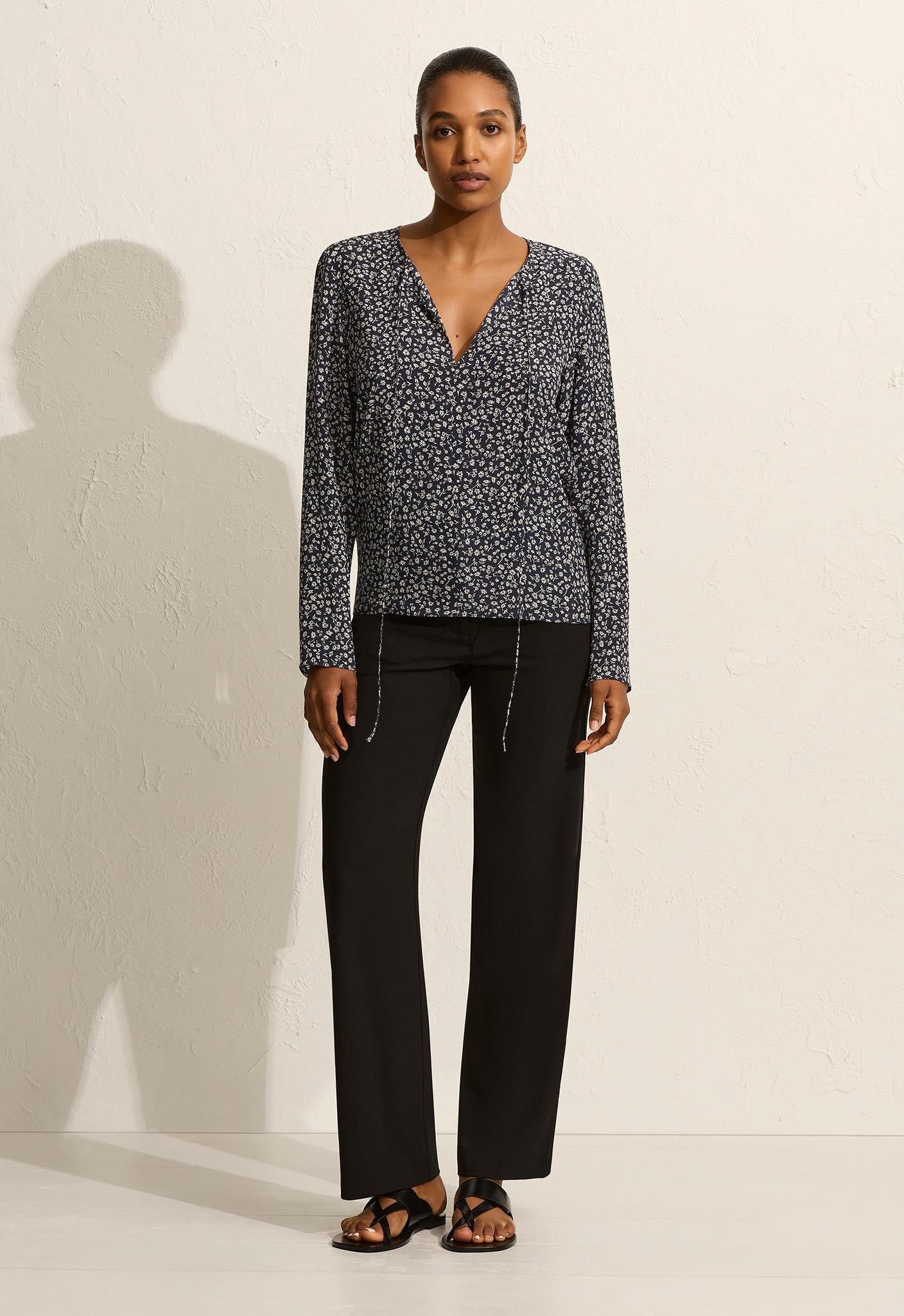 Popover Tie Blouse - Dandelion - Matteau