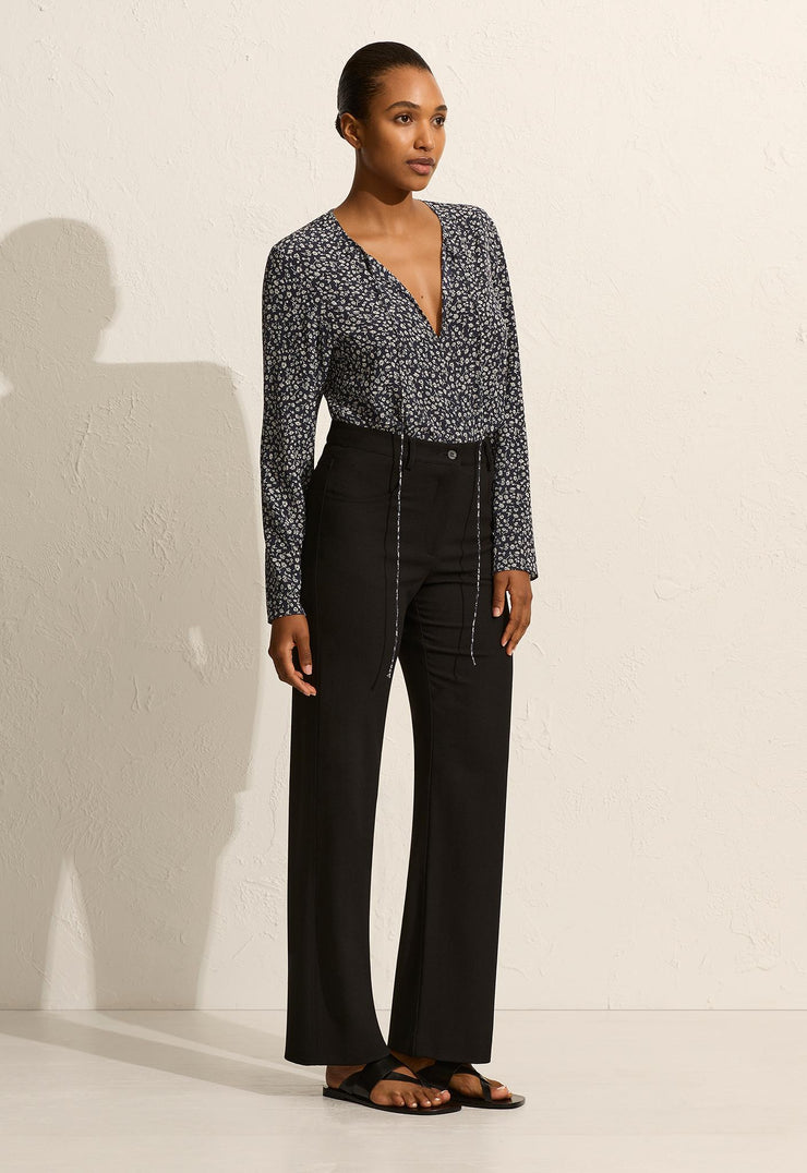 Popover Tie Blouse - Dandelion - Matteau