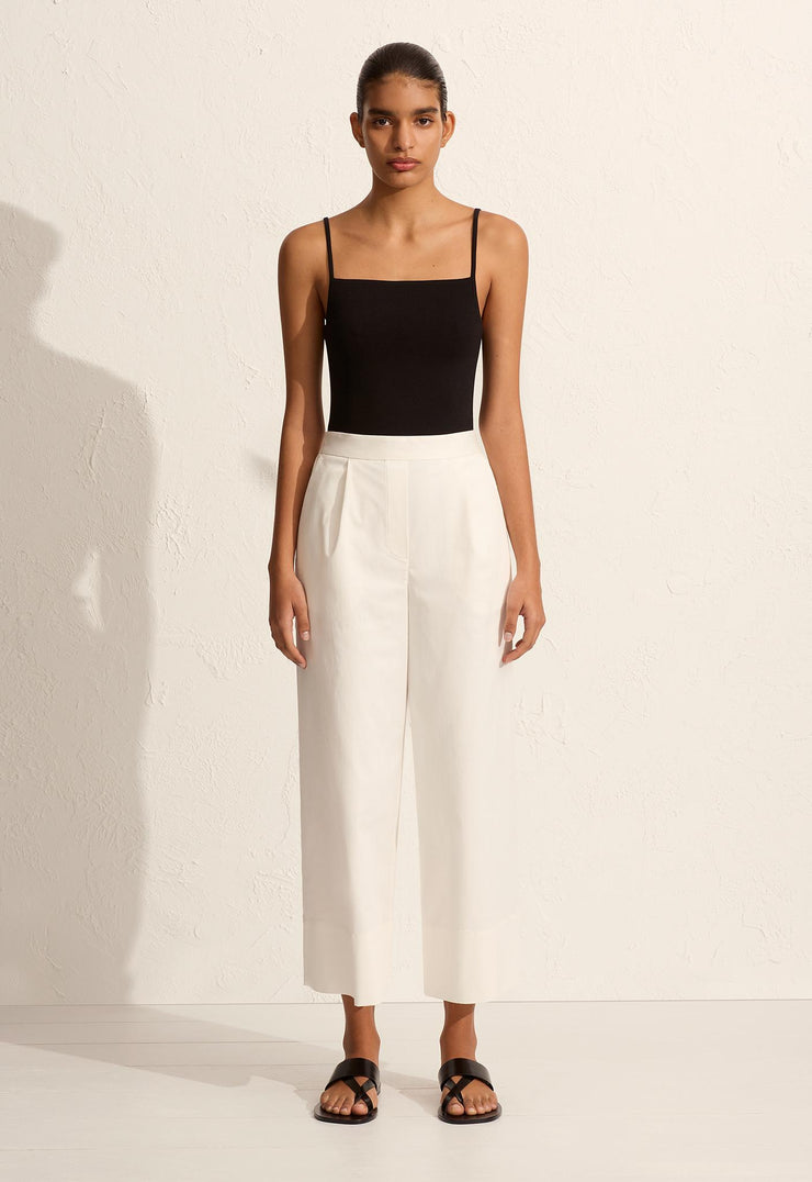 Cropped Summer Trouser - Chalk - Matteau