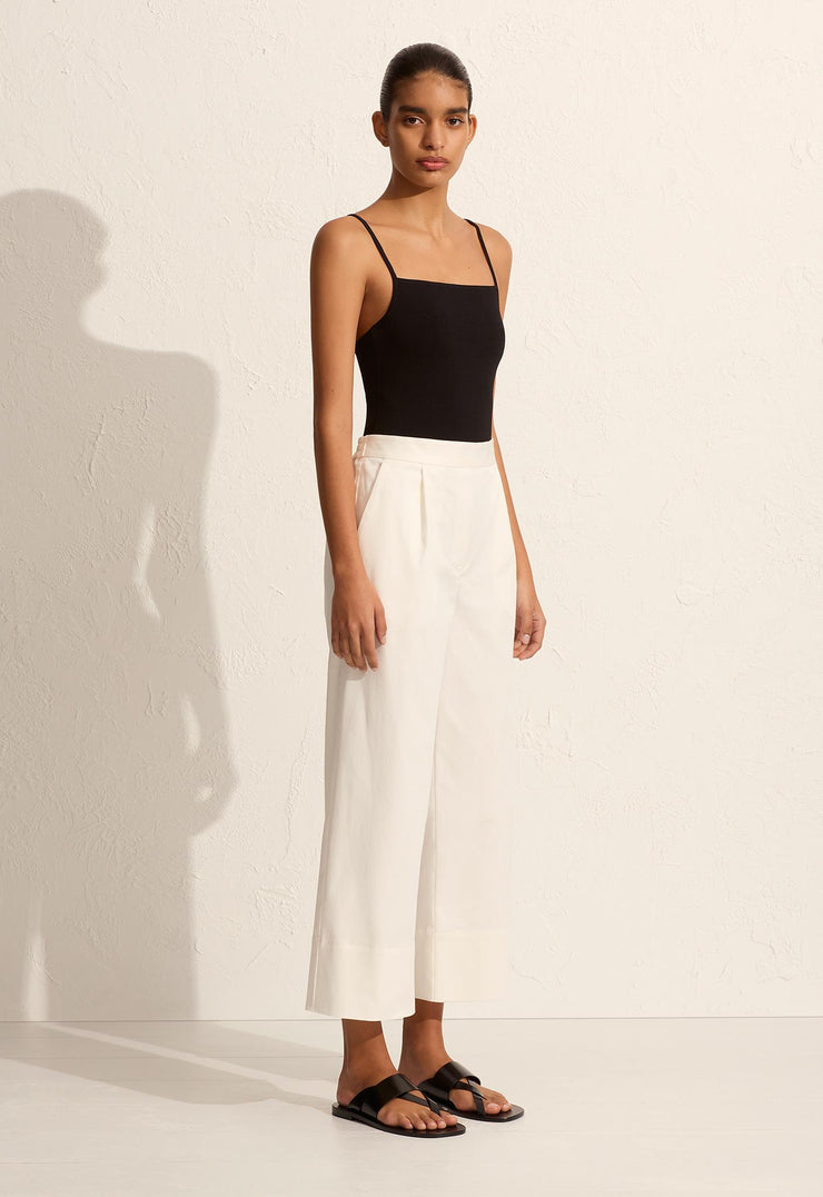 Cropped Summer Trouser - Chalk - Matteau