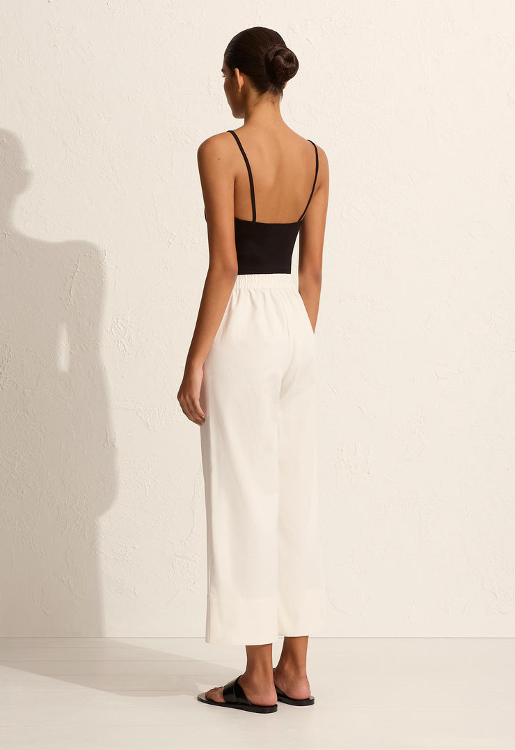 Cropped Summer Trouser - Chalk - Matteau