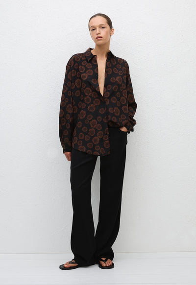 Long Sleeve Silk Shirt - Panama - Matteau