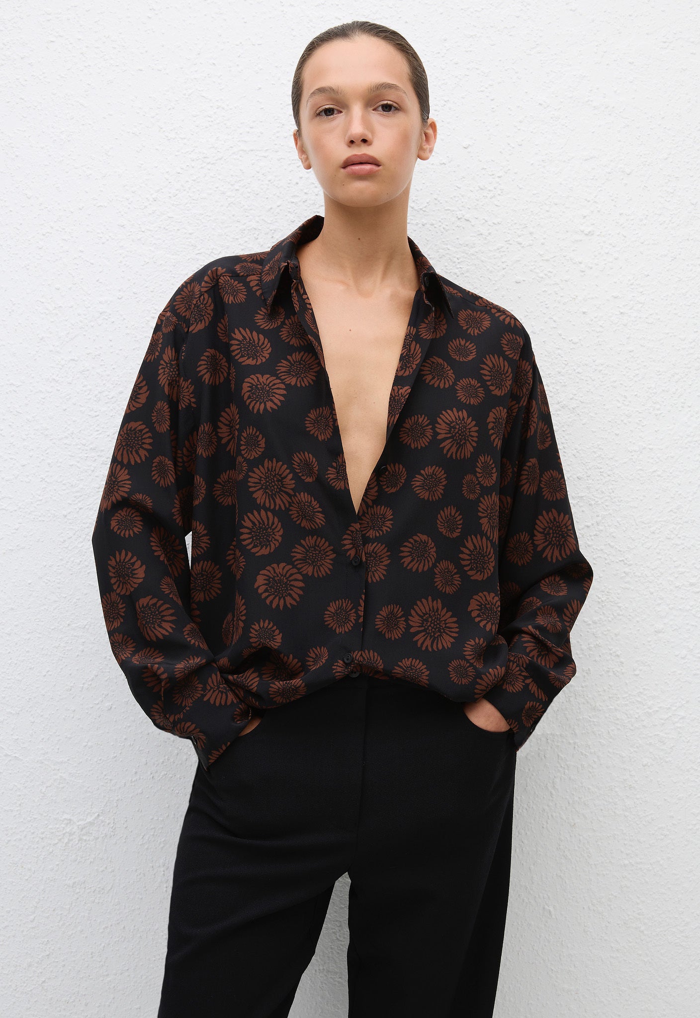 Long Sleeve Silk Shirt - Panama - Matteau