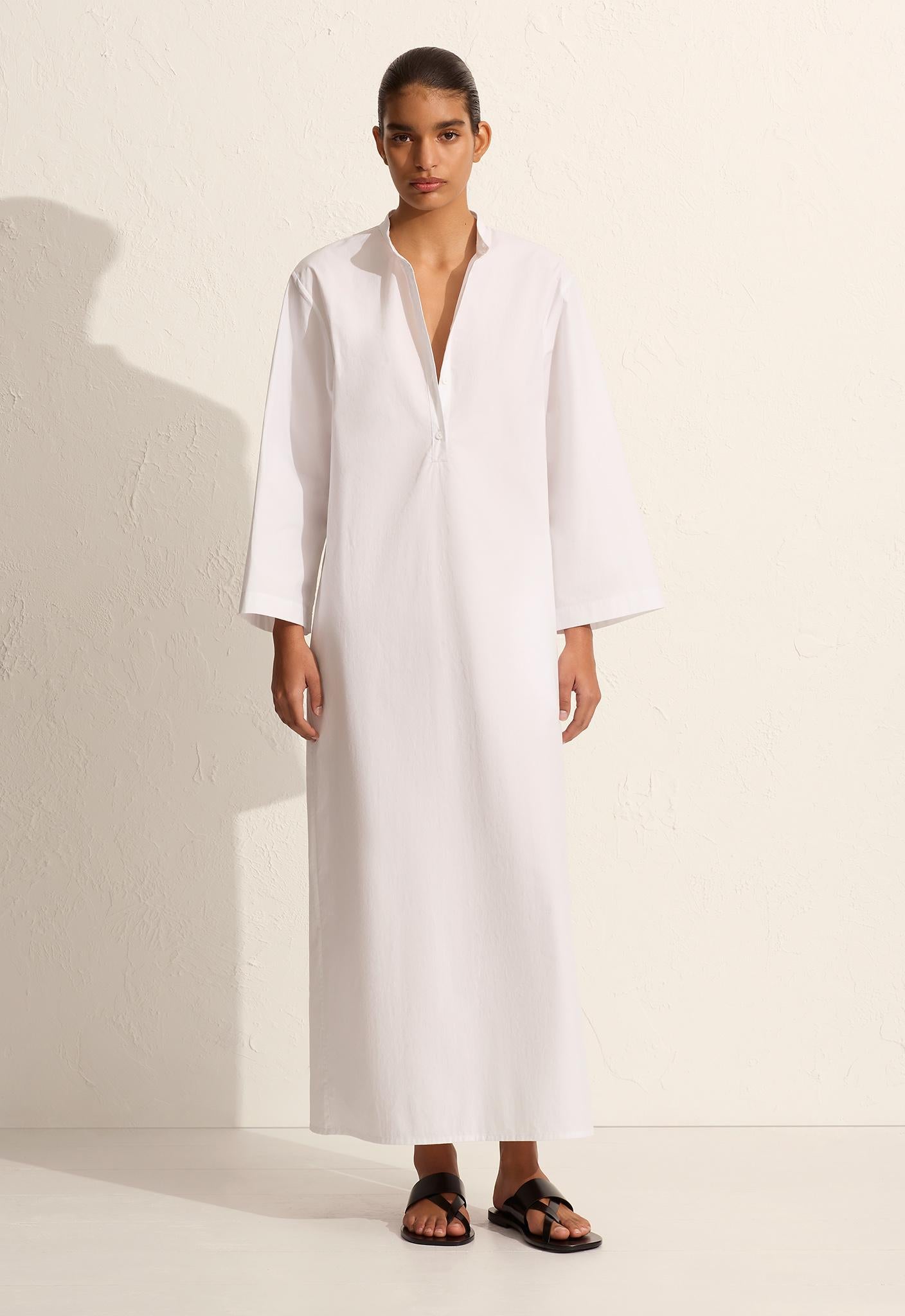 Relaxed Djellaba - White - Matteau
