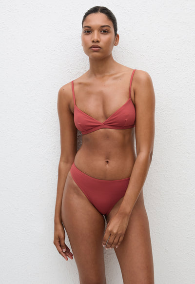 Tri Crop Top - Rose Crinkle - Matteau