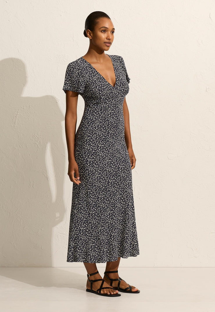 Short Sleeve Bias Dress - Dandelion - Matteau