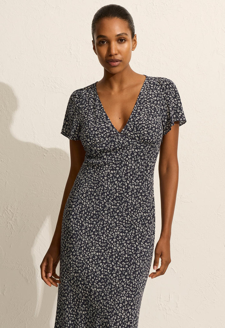 Short Sleeve Bias Dress - Dandelion - Matteau