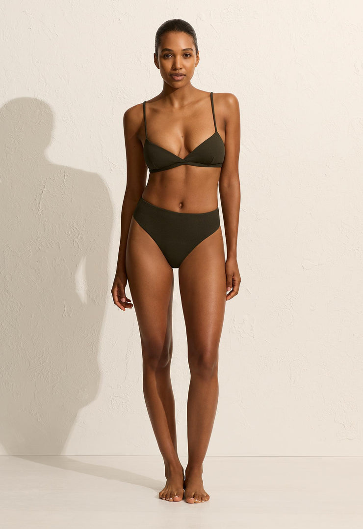 Tri Crop Top - Thyme Crinkle - Matteau