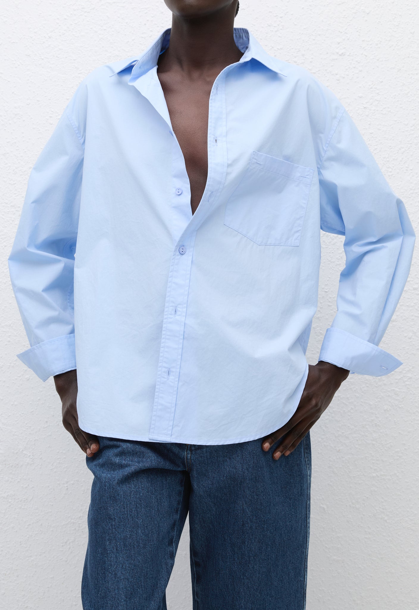 Relaxed Shirt - Powder Blue - Matteau