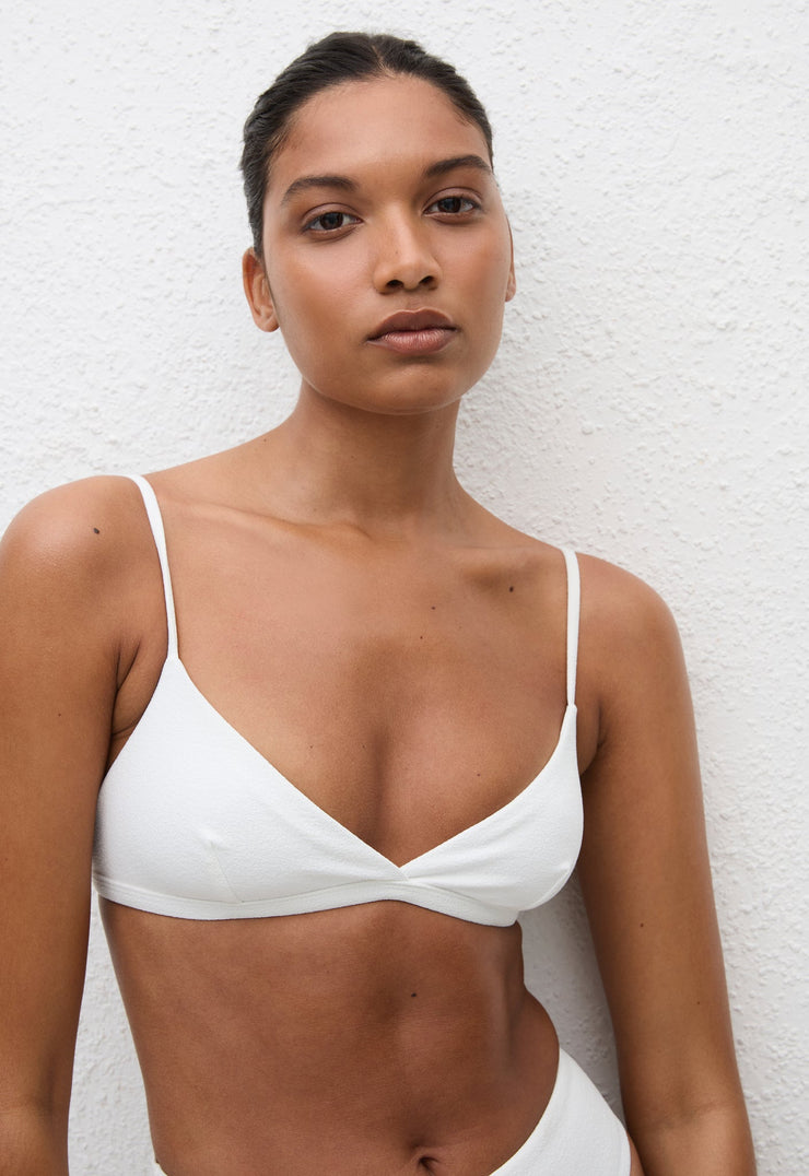 Tri Crop Top - Chalk Crinkle - Matteau