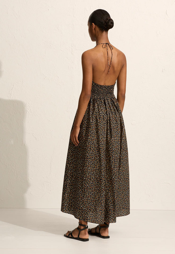 Drawcord Halter Sundress - Meadow - Matteau