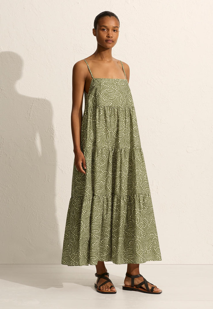 Tiered Sundress - Jasmine (Olive) - Matteau