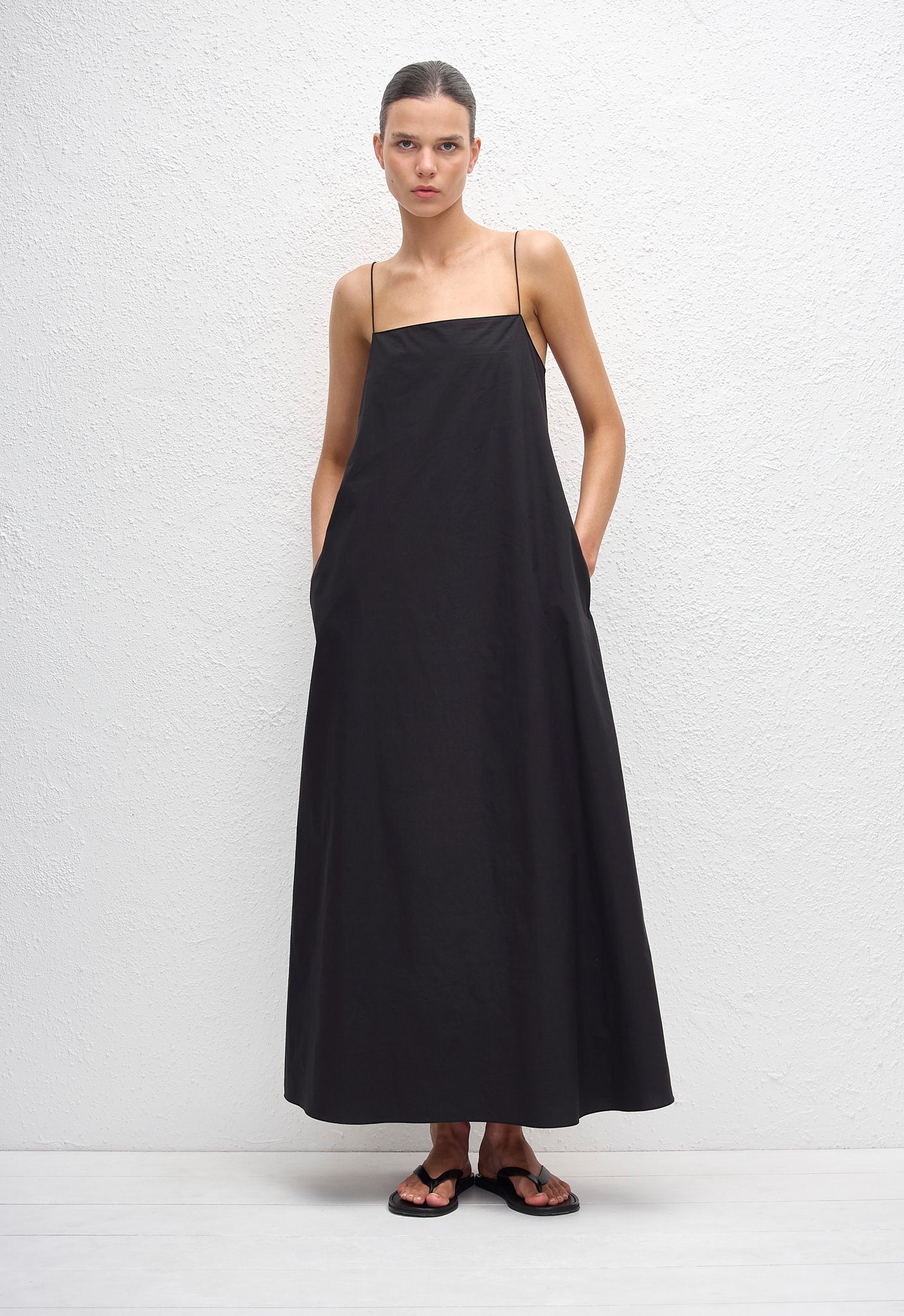 Square Cami Sundress - Black - Matteau