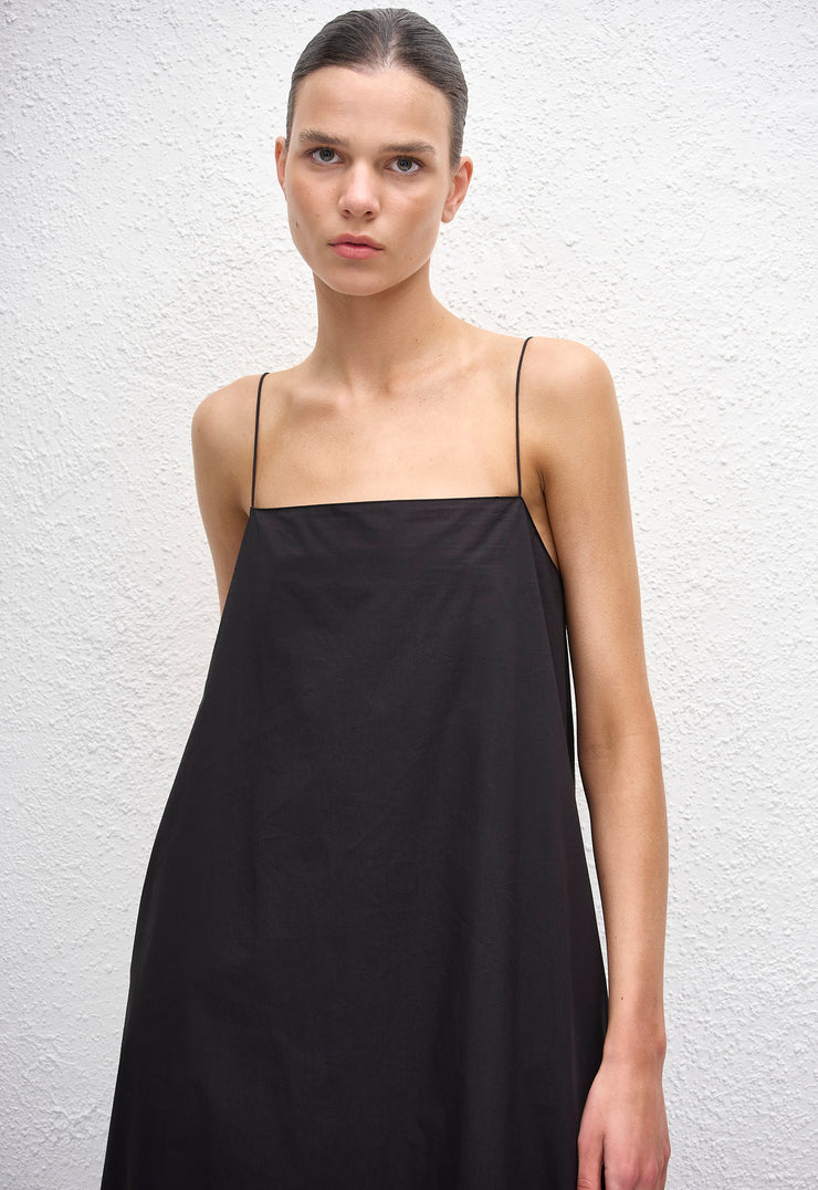 Square Cami Sundress - Black - Matteau