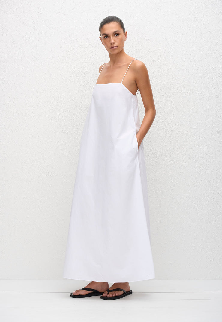 Square Cami Sundress - White - Matteau