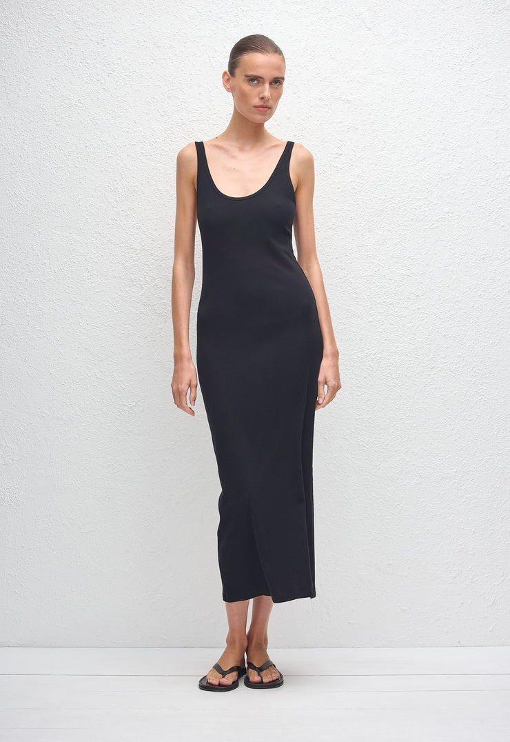Scoop Tank Dress - Black - Matteau