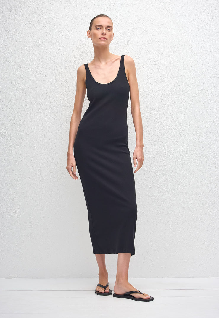 Scoop Tank Dress - Black - Matteau