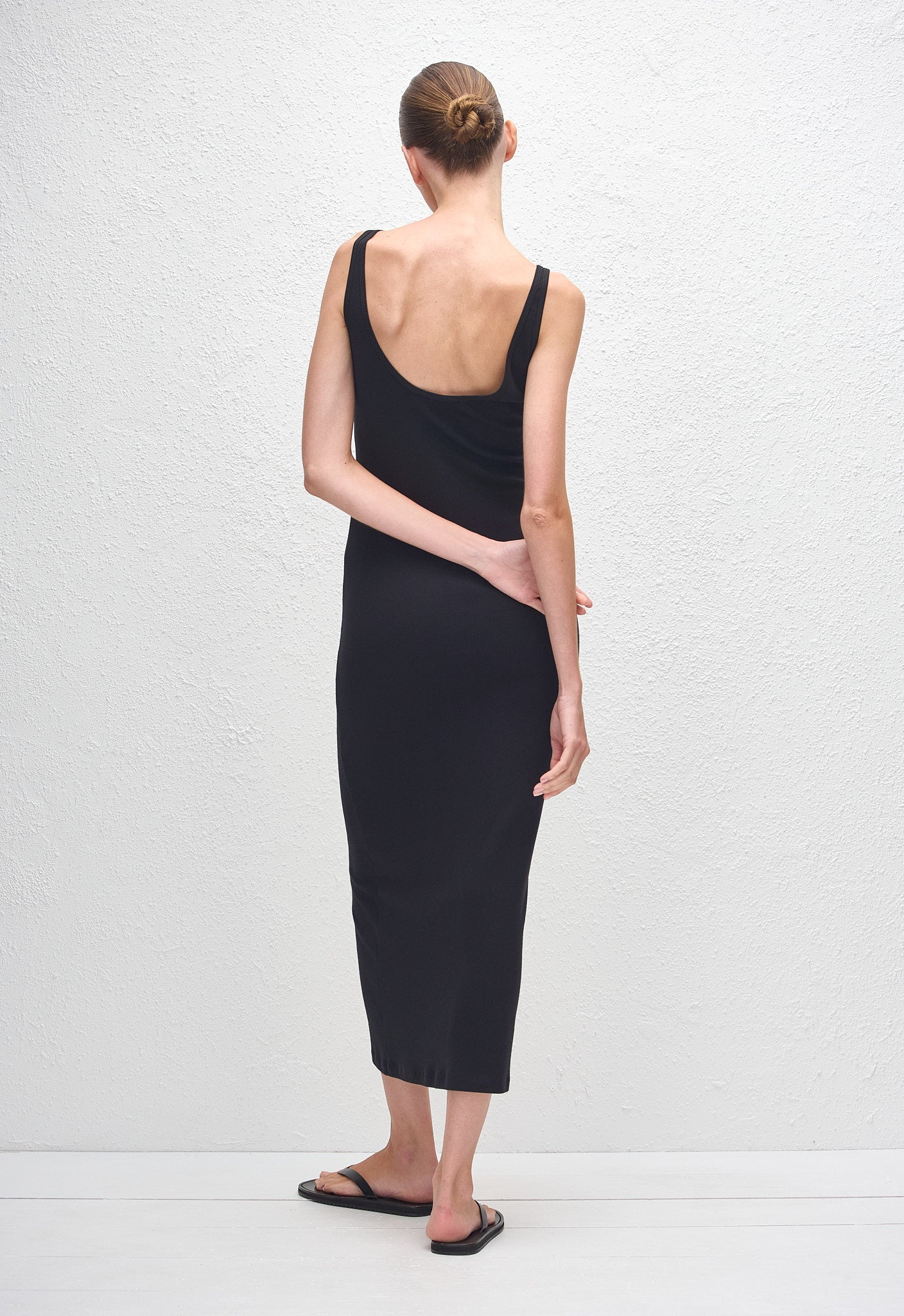 Scoop Tank Dress - Black - Matteau