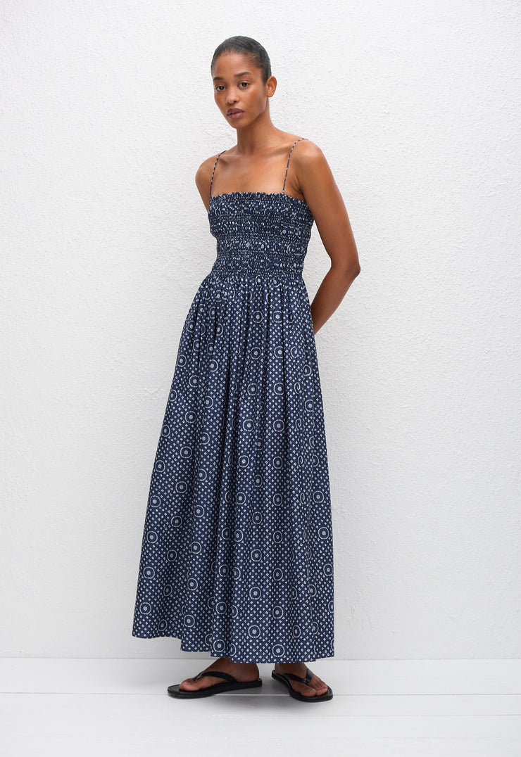 Shirred Bodice Dress - Bluebell - Matteau