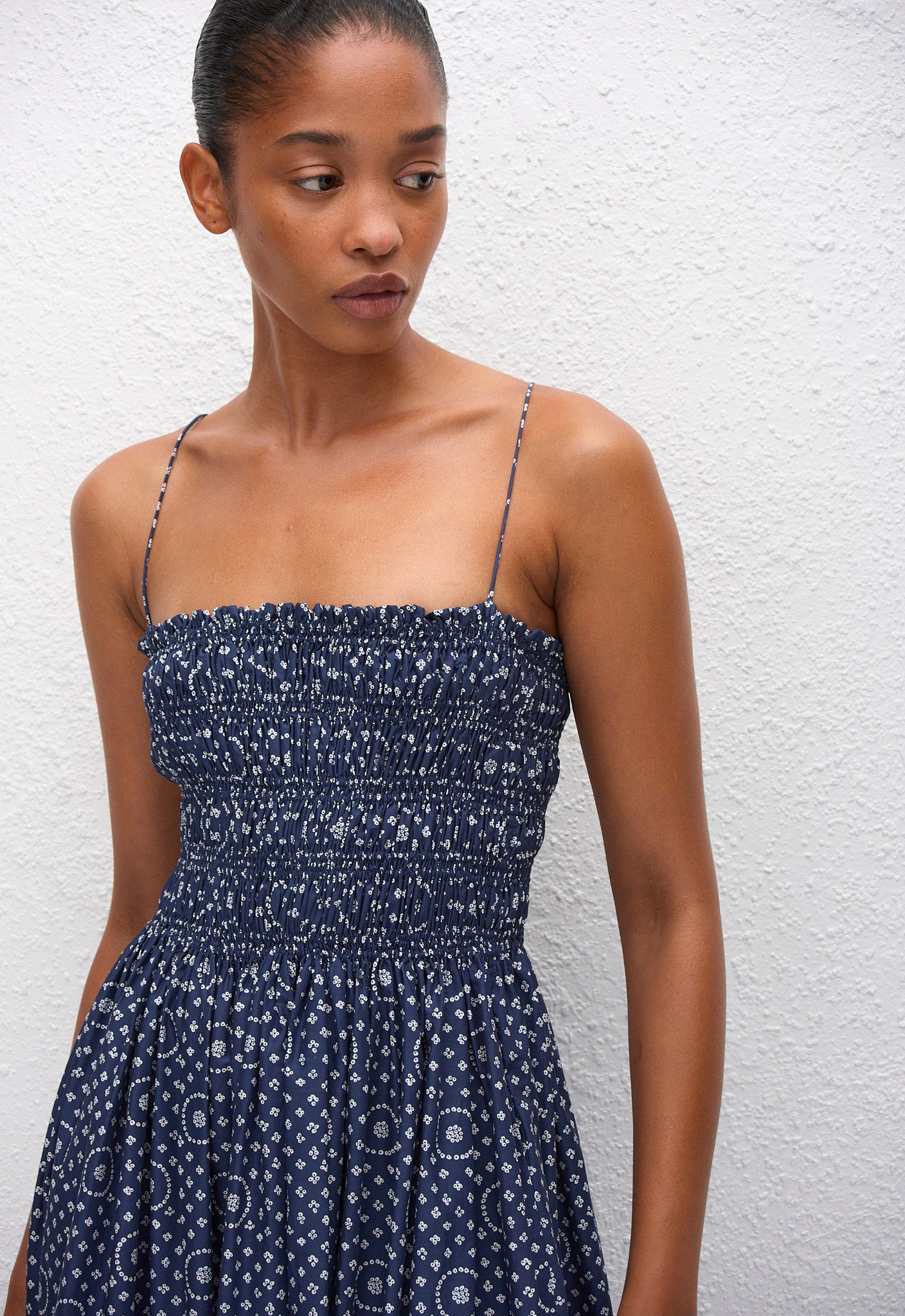 Shirred Bodice Dress - Bluebell - Matteau